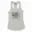 Patch Work Women's Racerback Tank in Solid White Color